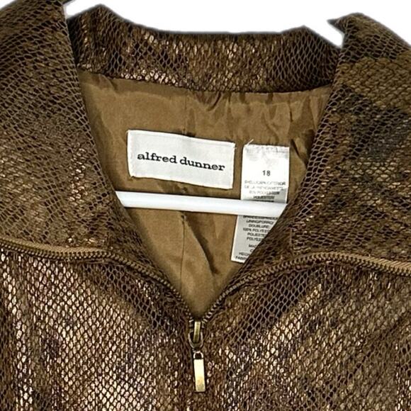 Alfred Dunner Brown Snake Skin Print Jacket, Size 18, NWT - Picture 6 of 6